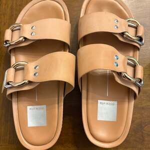 Dolce Vita Cici Blush Stella Buckled Platform Slide Sandals Size 7.5